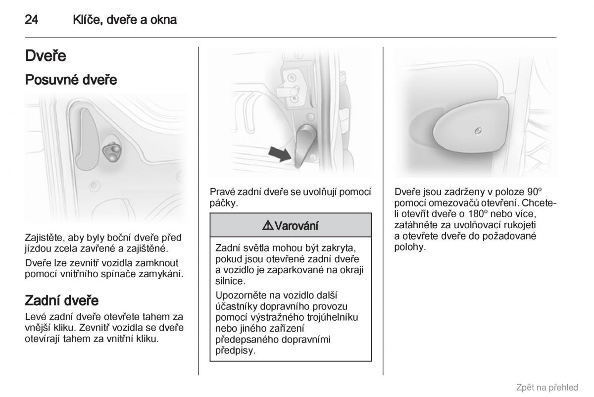 Opel Vivaro I 1 navod k obsludze / page 25