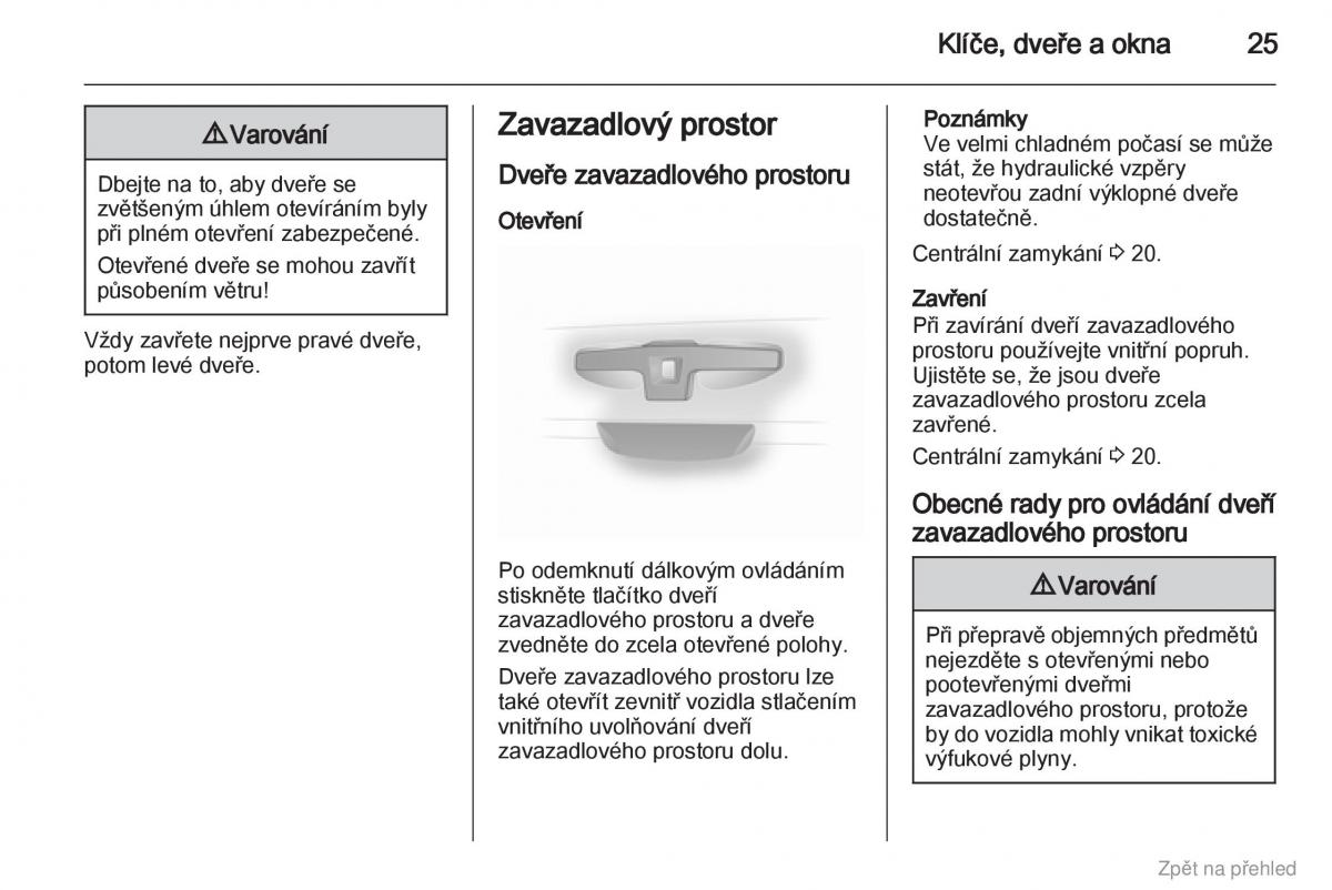 Opel Vivaro I 1 navod k obsludze / page 26