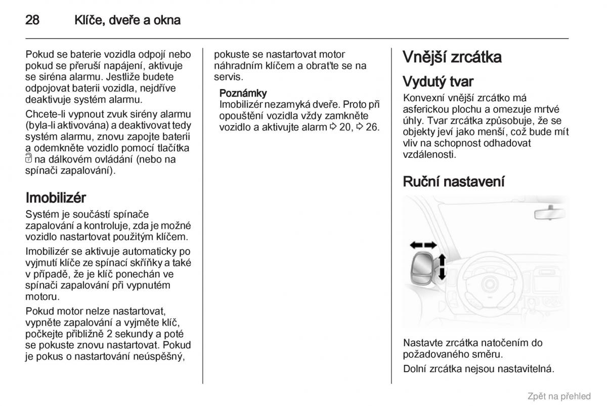 Opel Vivaro I 1 navod k obsludze / page 29