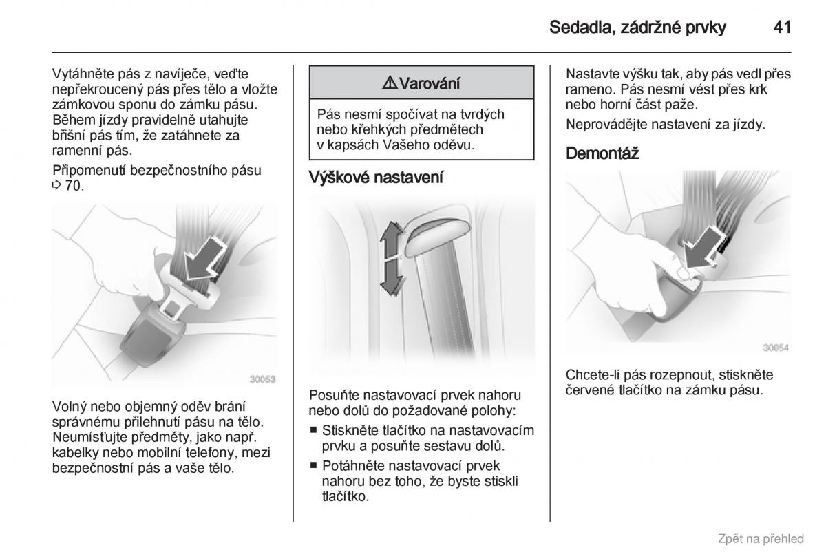 Opel Vivaro I 1 navod k obsludze / page 42