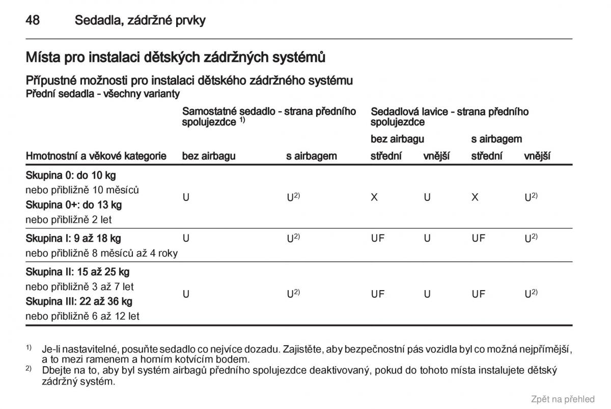 Opel Vivaro I 1 navod k obsludze / page 49