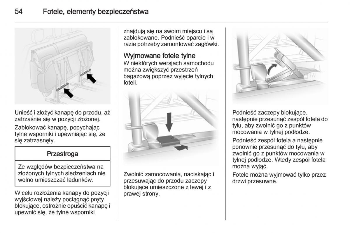 Opel Vivaro II 2 instrukcja obslugi / page 56