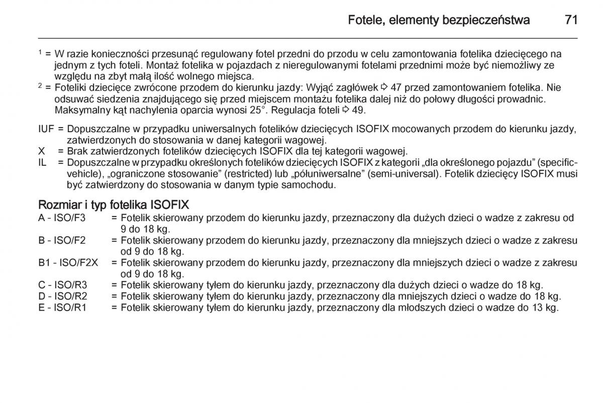 Opel Vivaro II 2 instrukcja obslugi / page 73