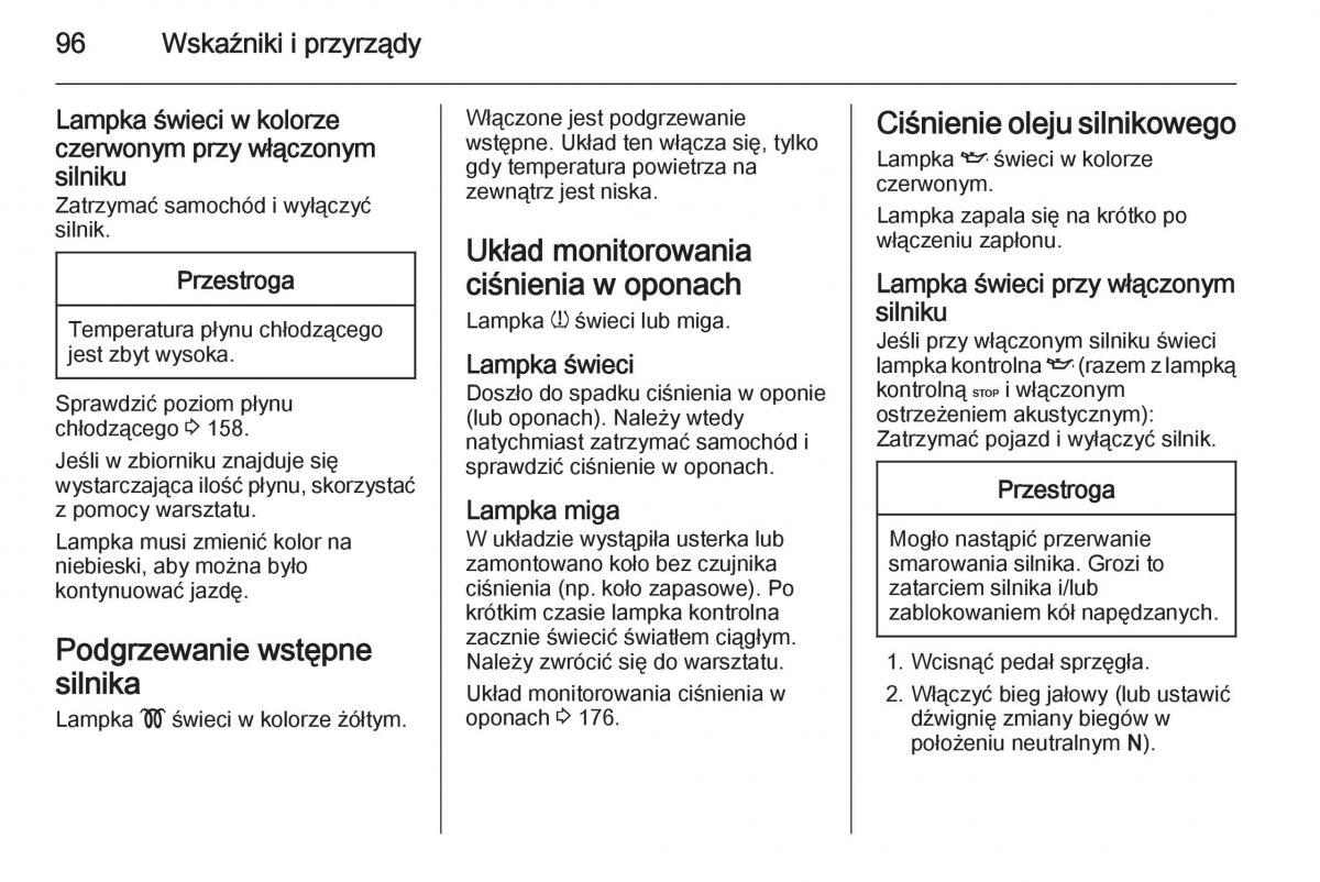 Opel Vivaro II 2 instrukcja obslugi / page 98