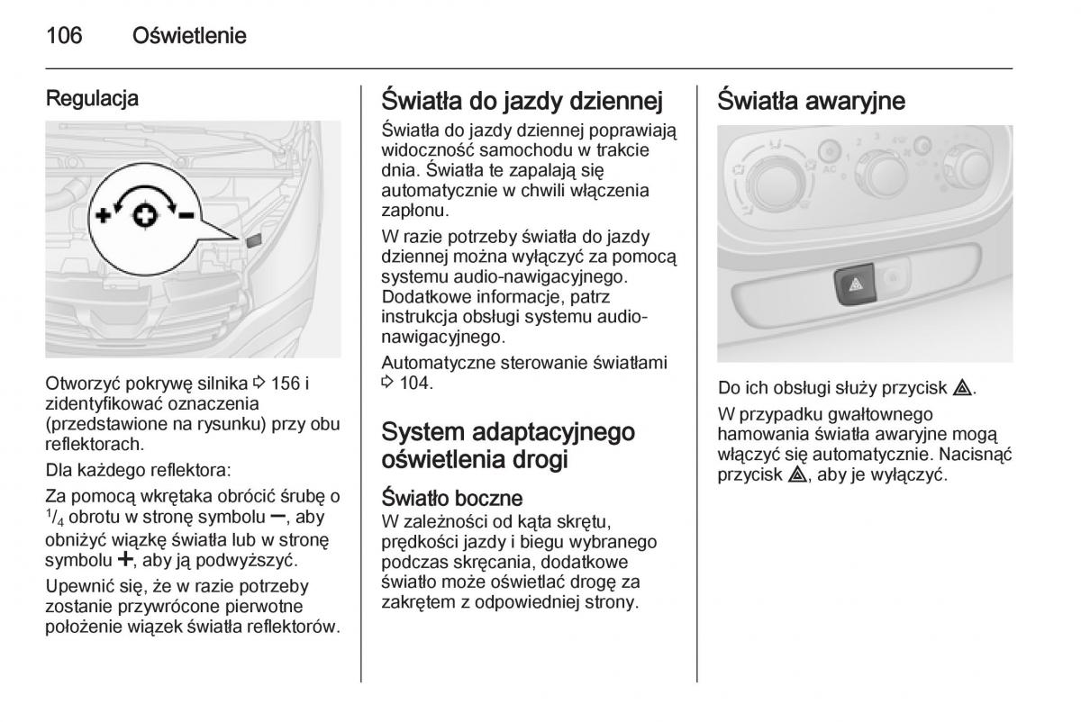 Opel Vivaro II 2 instrukcja obslugi / page 108