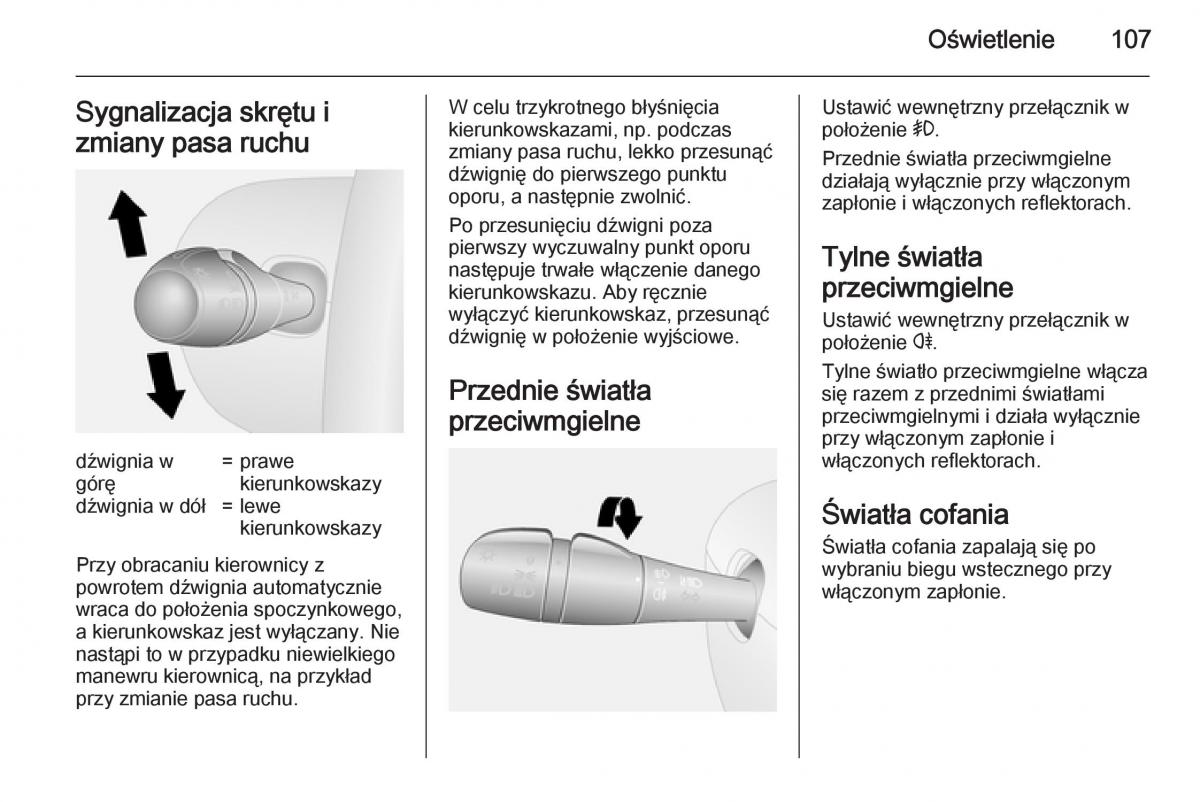 Opel Vivaro II 2 instrukcja obslugi / page 109