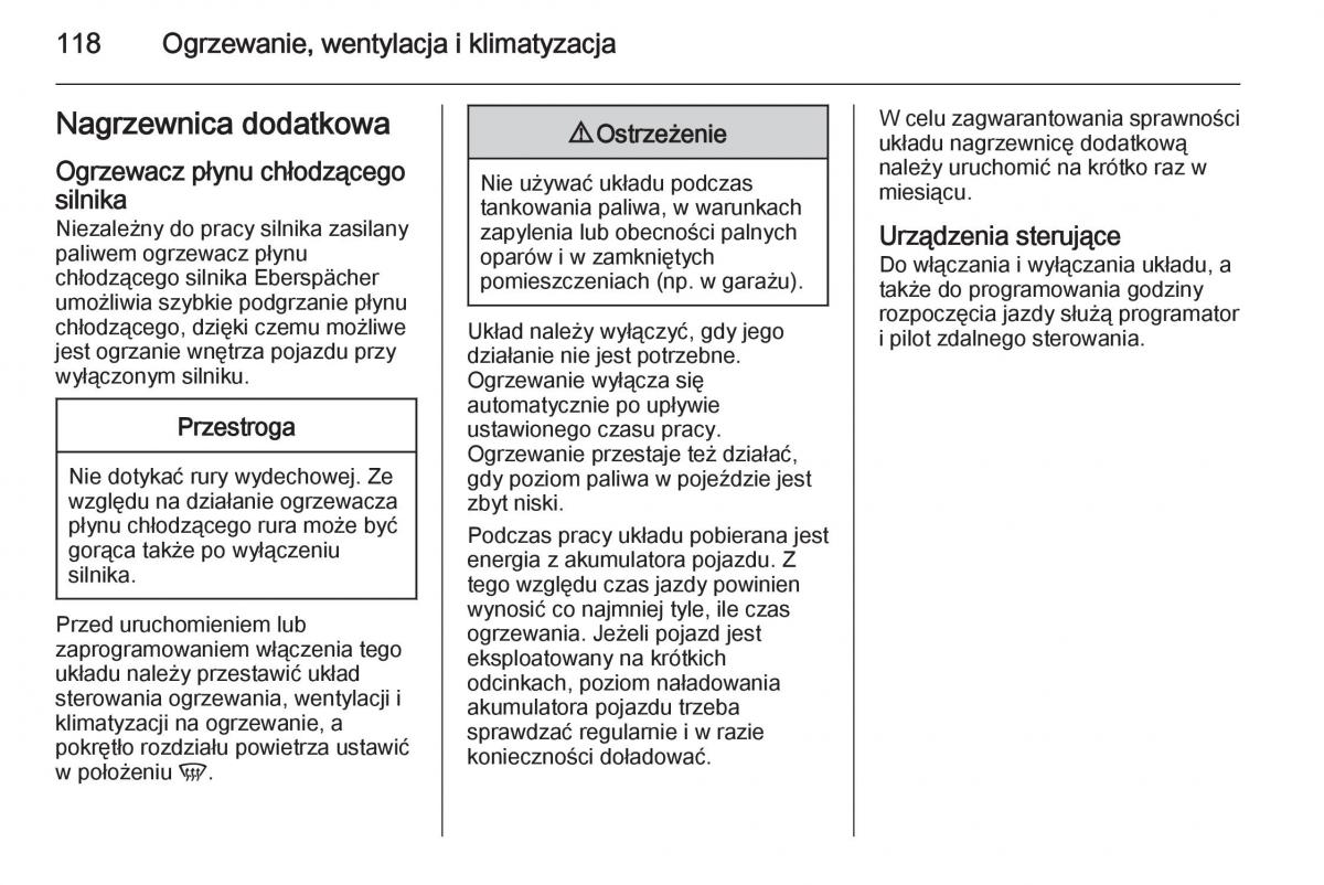 Opel Vivaro II 2 instrukcja obslugi / page 120