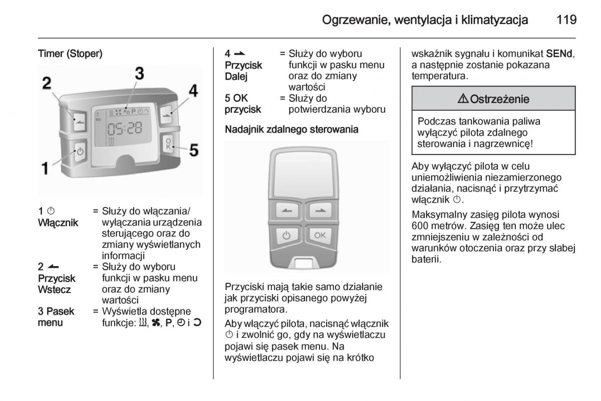 Opel Vivaro II 2 instrukcja obslugi / page 121