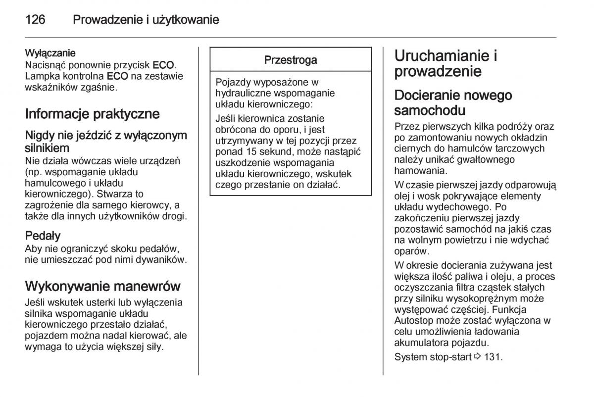 Opel Vivaro II 2 instrukcja obslugi / page 128