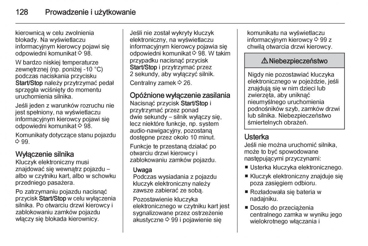 Opel Vivaro II 2 instrukcja obslugi / page 130