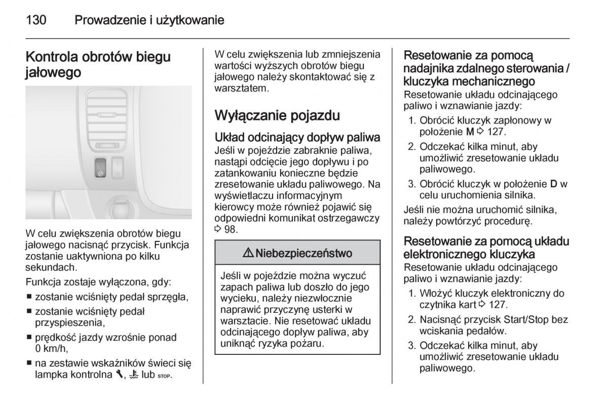 Opel Vivaro II 2 instrukcja obslugi / page 132