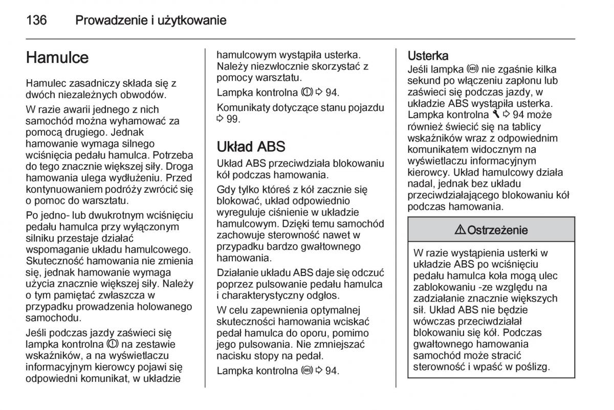 Opel Vivaro II 2 instrukcja obslugi / page 138