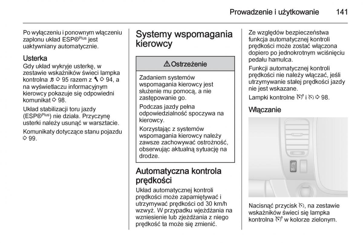 Opel Vivaro II 2 instrukcja obslugi / page 143