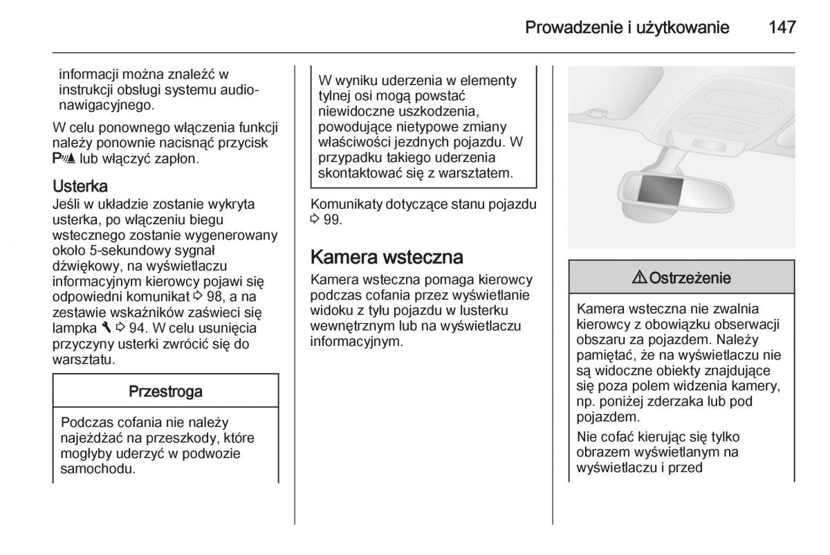 Opel Vivaro II 2 instrukcja obslugi / page 149