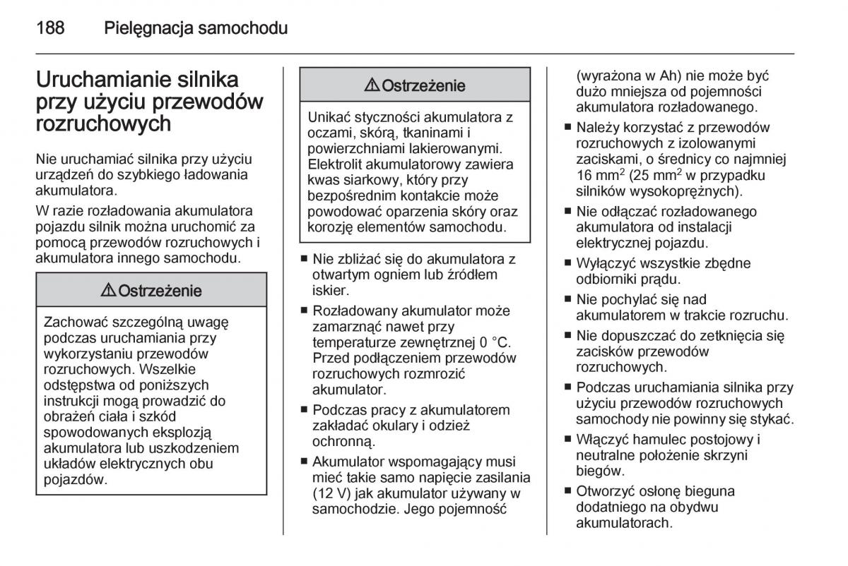 Opel Vivaro II 2 instrukcja obslugi / page 190