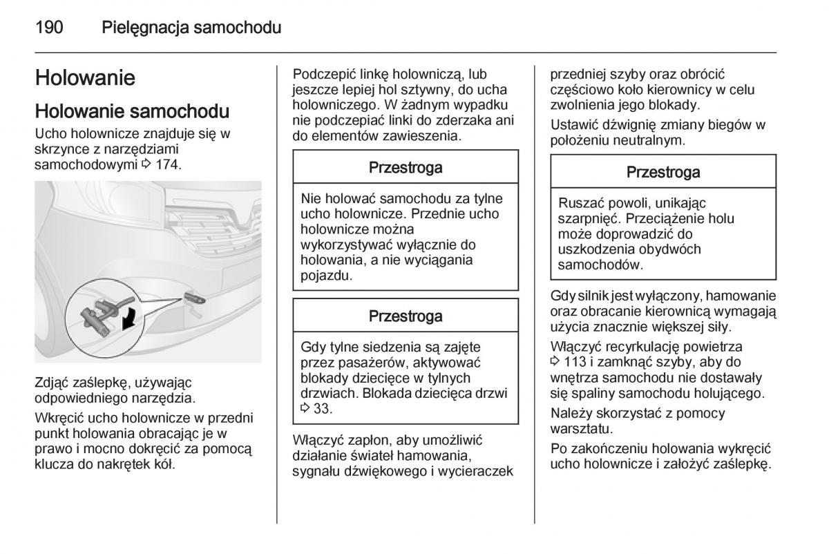 Opel Vivaro II 2 instrukcja obslugi / page 192