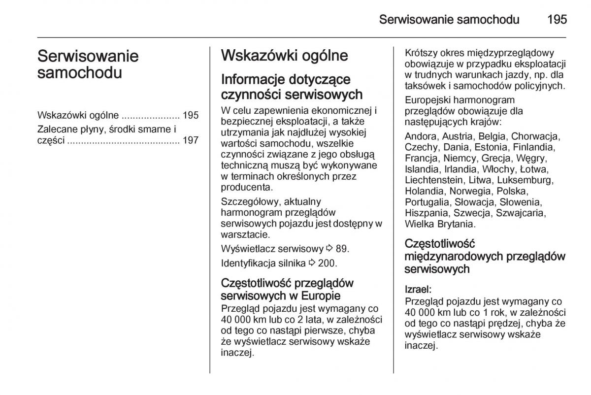 Opel Vivaro II 2 instrukcja obslugi / page 197