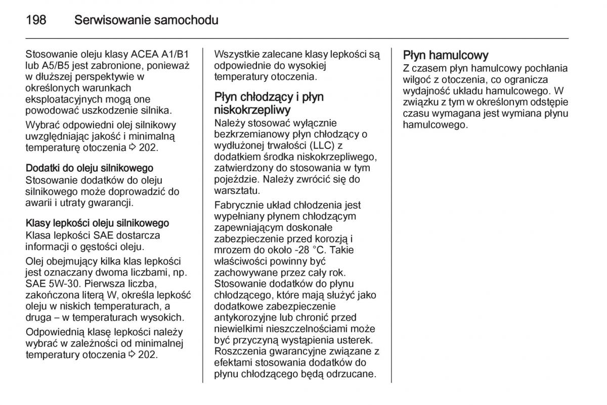 Opel Vivaro II 2 instrukcja obslugi / page 200