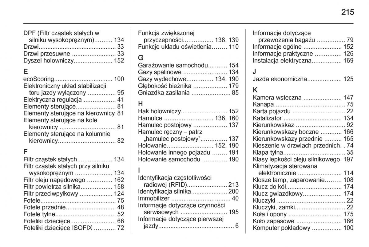 Opel Vivaro II 2 instrukcja obslugi / page 217