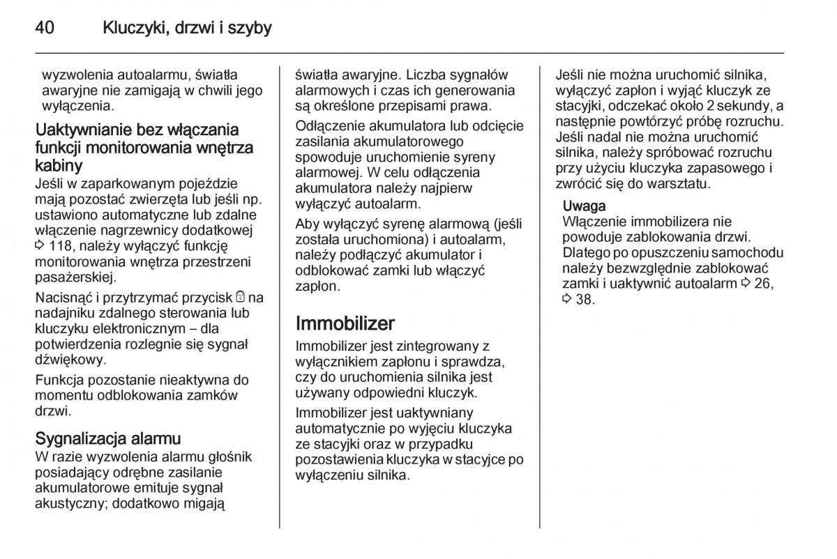 Opel Vivaro II 2 instrukcja obslugi / page 42