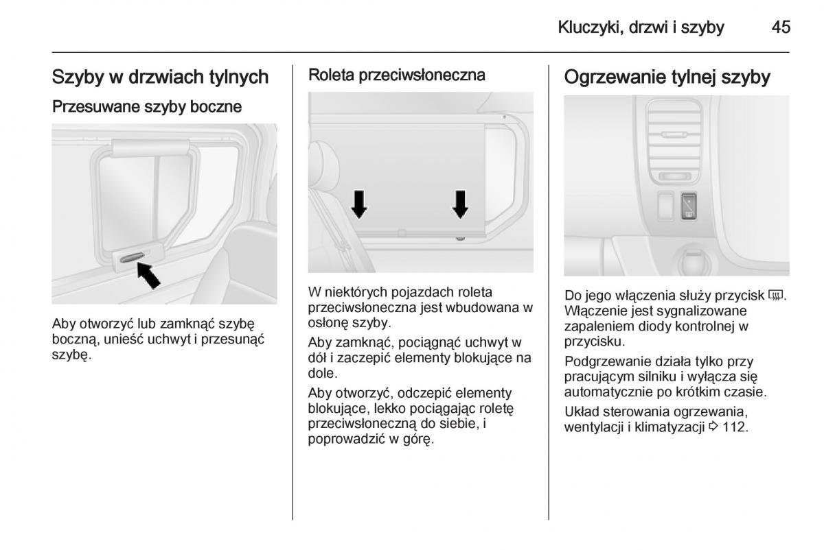 Opel Vivaro II 2 instrukcja obslugi / page 47