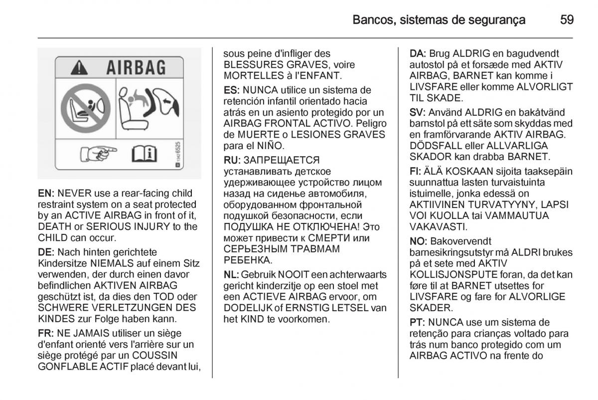 Opel Vivaro II 2 manual del propietario / page 61