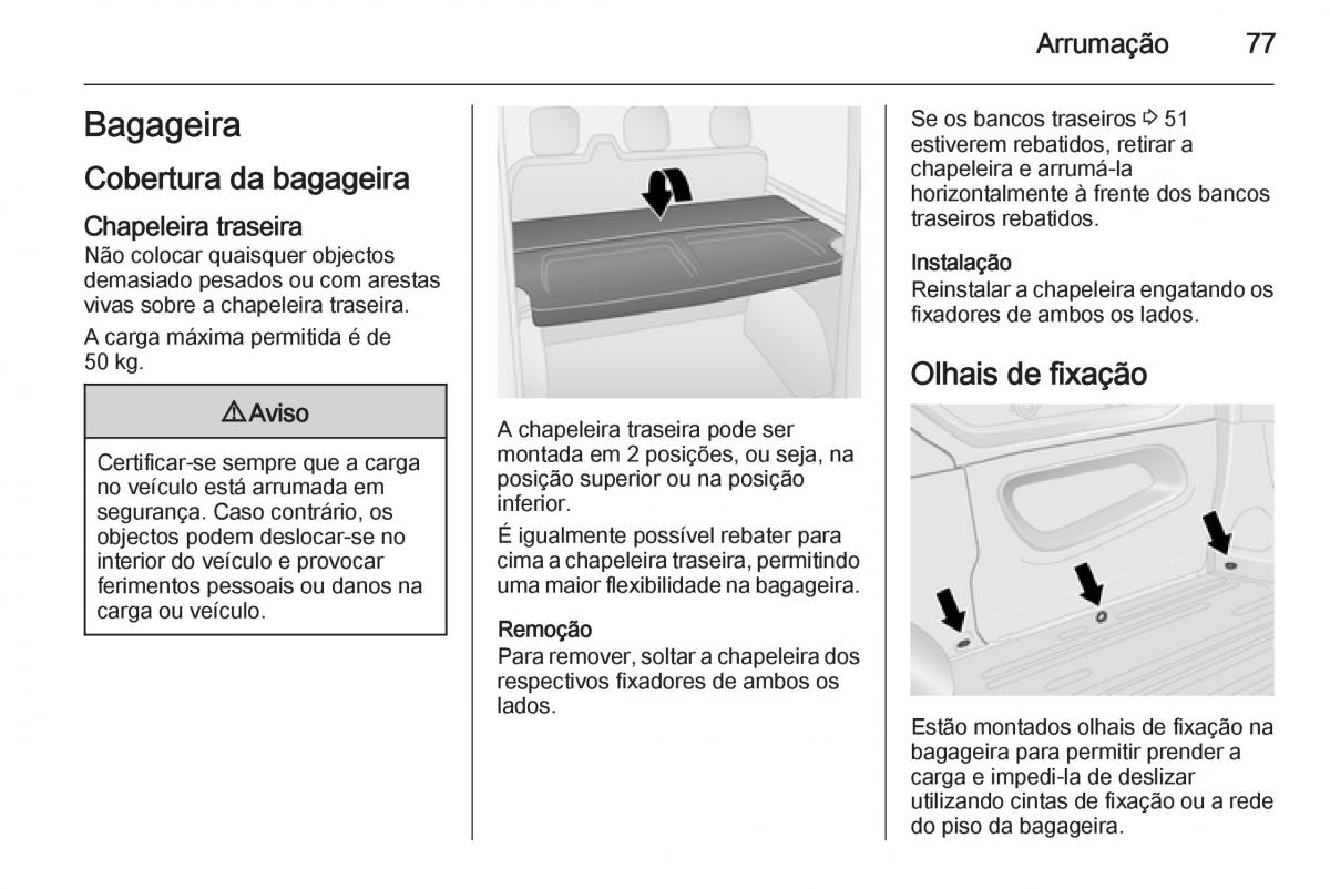 Opel Vivaro II 2 manual del propietario / page 79