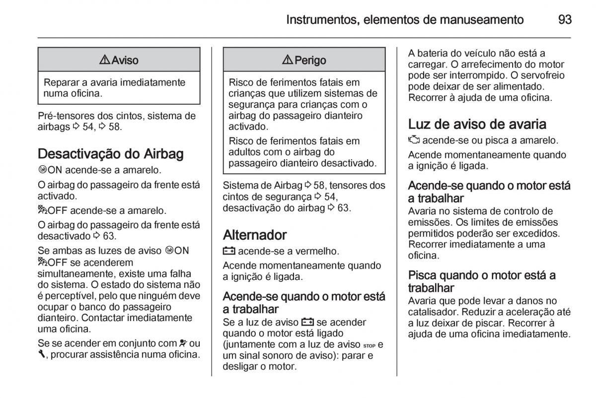 Opel Vivaro II 2 manual del propietario / page 95