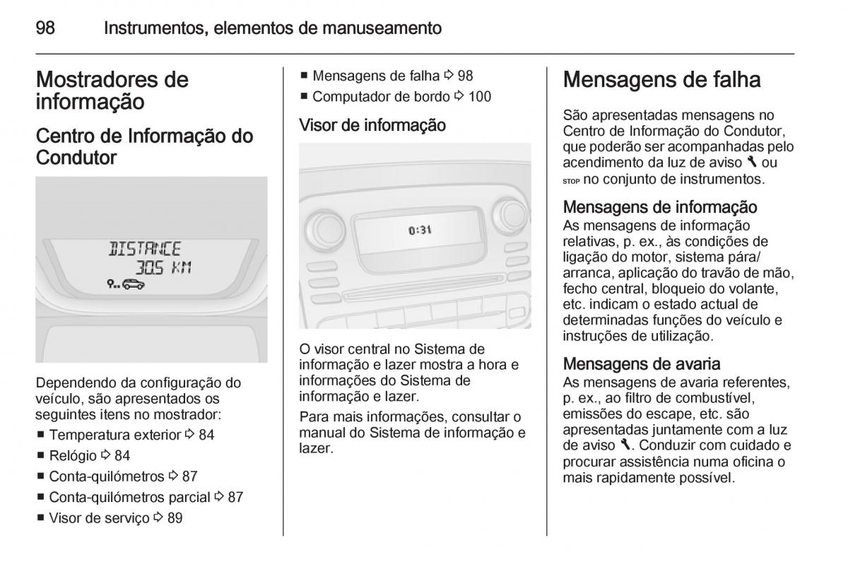 Opel Vivaro II 2 manual del propietario / page 100