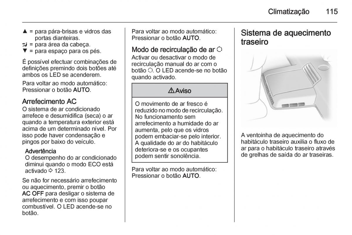 Opel Vivaro II 2 manual del propietario / page 117