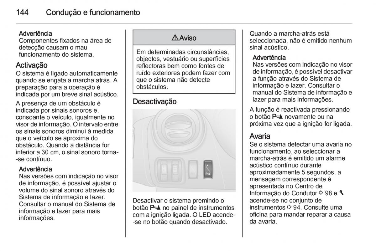 Opel Vivaro II 2 manual del propietario / page 146