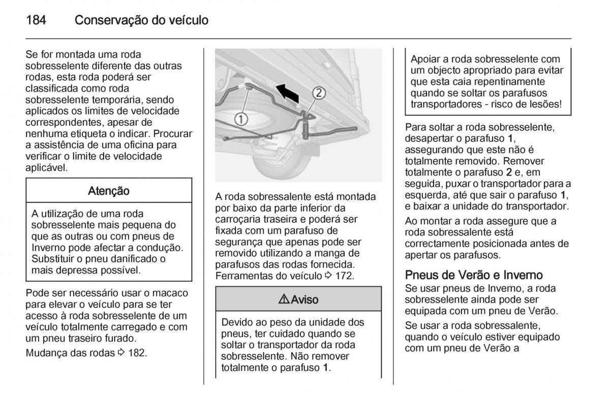 Opel Vivaro II 2 manual del propietario / page 186