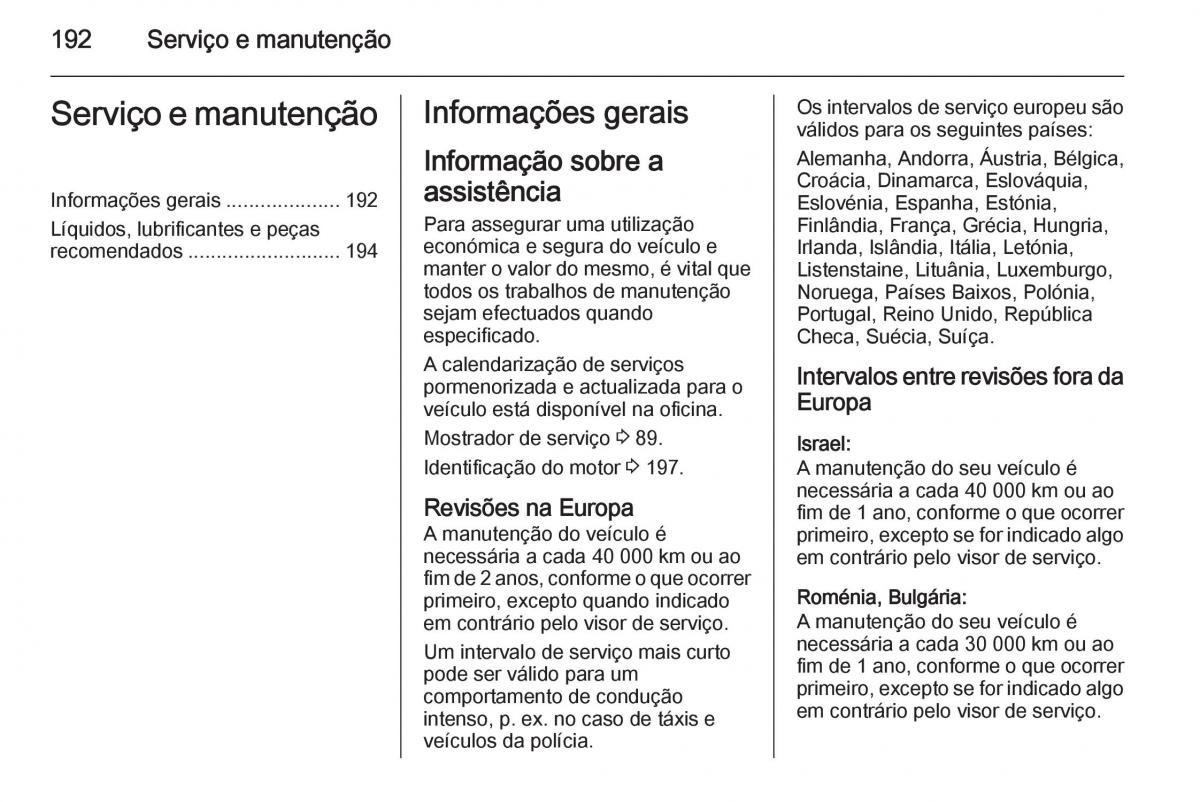 Opel Vivaro II 2 manual del propietario / page 194