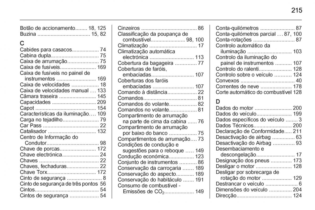 Opel Vivaro II 2 manual del propietario / page 217