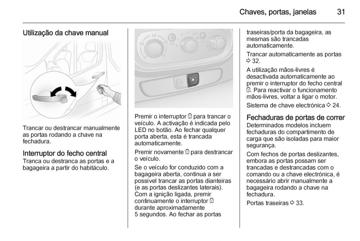 Opel Vivaro II 2 manual del propietario / page 33