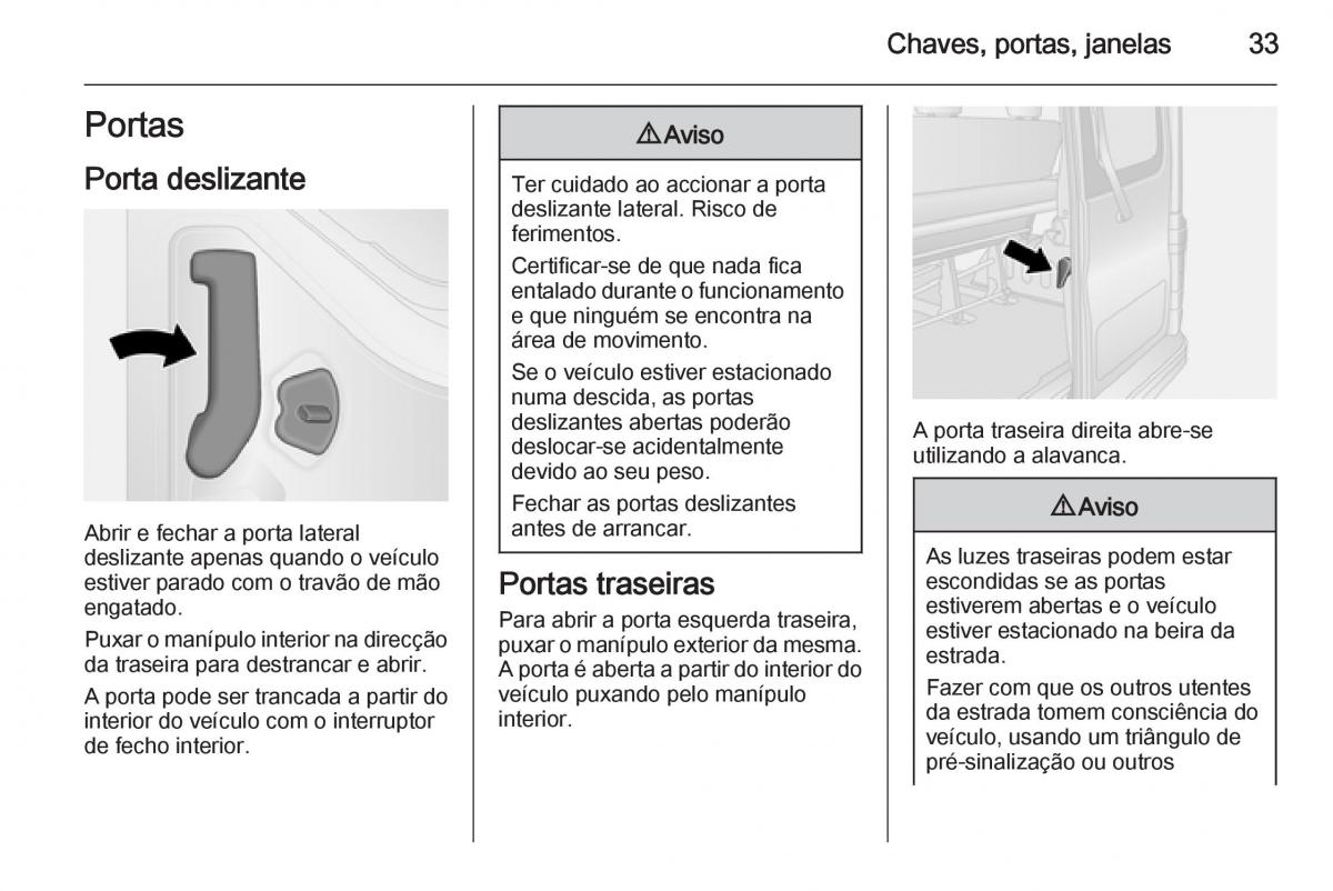 Opel Vivaro II 2 manual del propietario / page 35