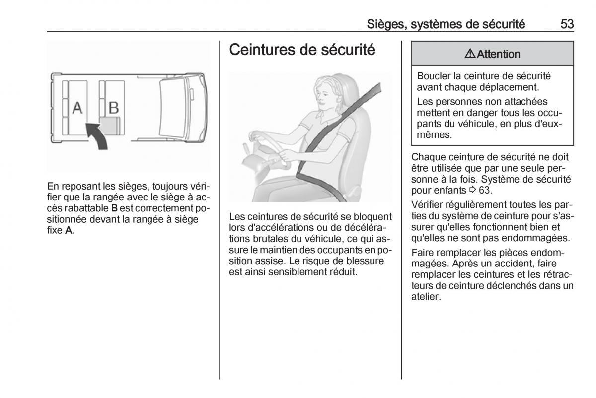 Opel Vivaro II 2 manuel du proprietaire / page 55