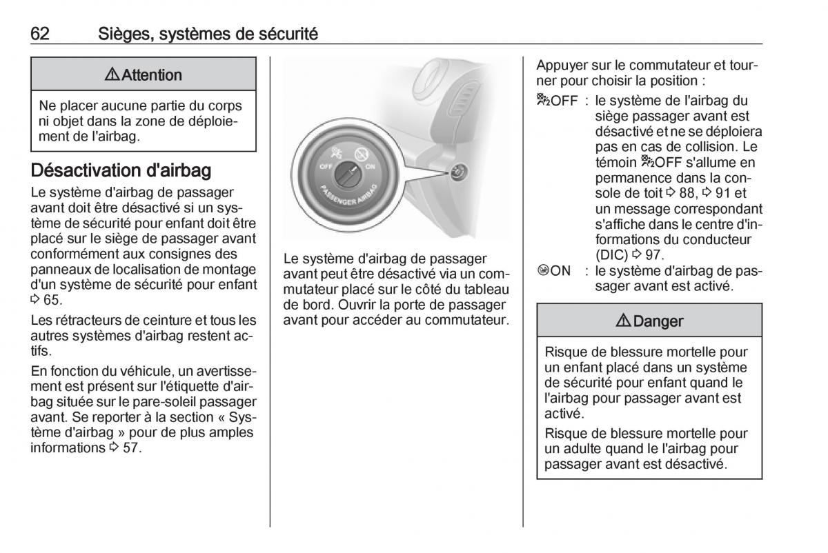 Opel Vivaro II 2 manuel du proprietaire / page 64