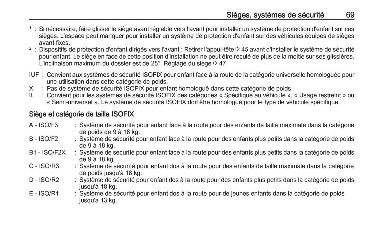 Opel Vivaro II 2 manuel du proprietaire / page 71