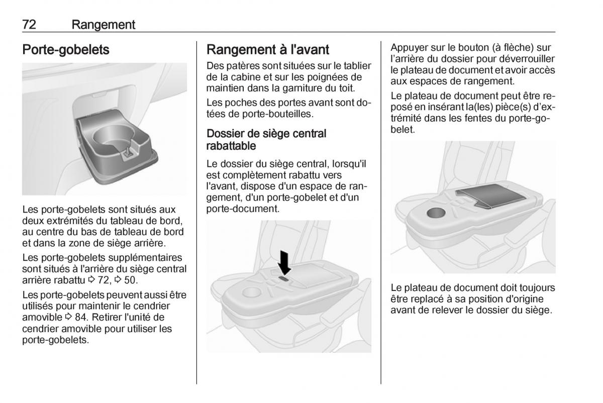 Opel Vivaro II 2 manuel du proprietaire / page 74