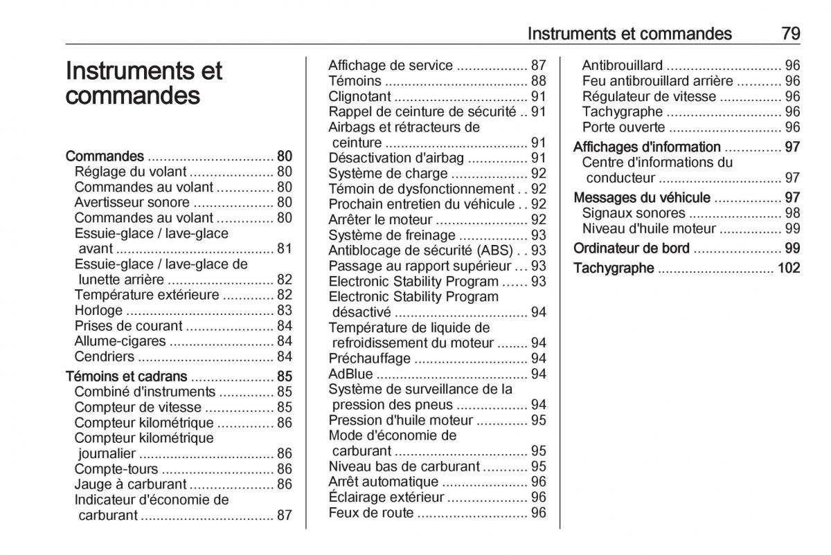 Opel Vivaro II 2 manuel du proprietaire / page 81