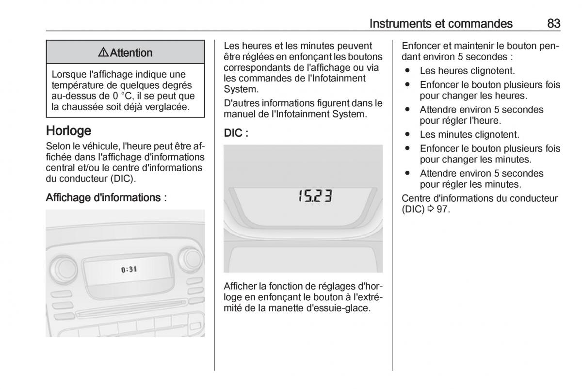 Opel Vivaro II 2 manuel du proprietaire / page 85