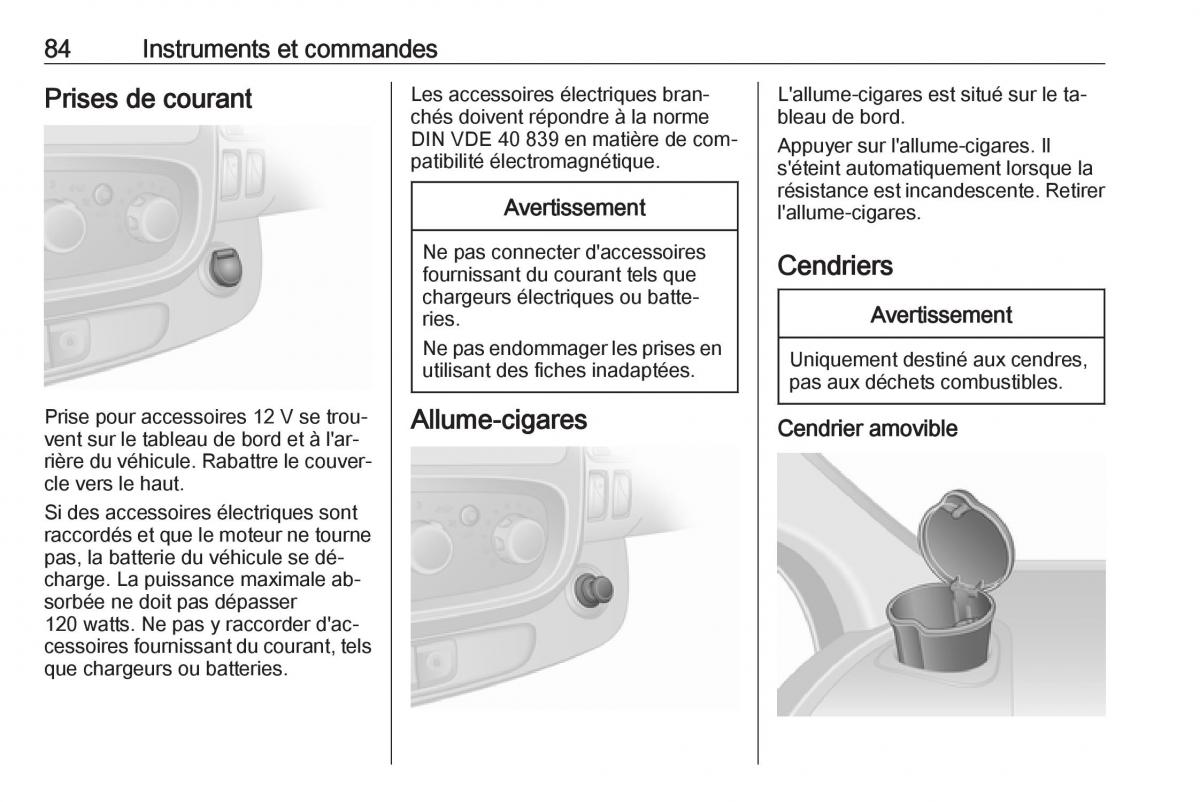 Opel Vivaro II 2 manuel du proprietaire / page 86