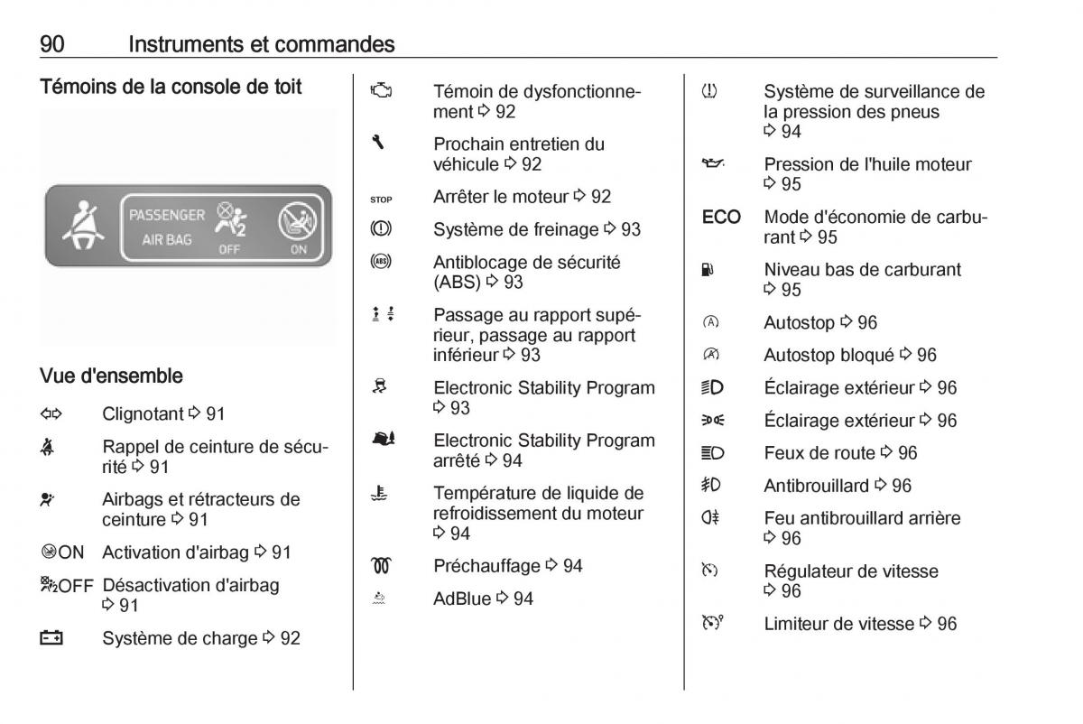 Opel Vivaro II 2 manuel du proprietaire / page 92