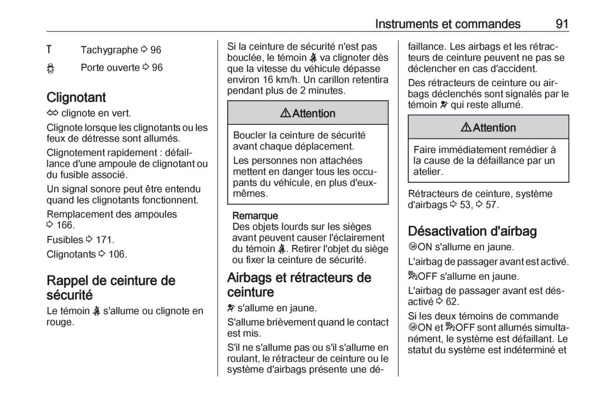 Opel Vivaro II 2 manuel du proprietaire / page 93