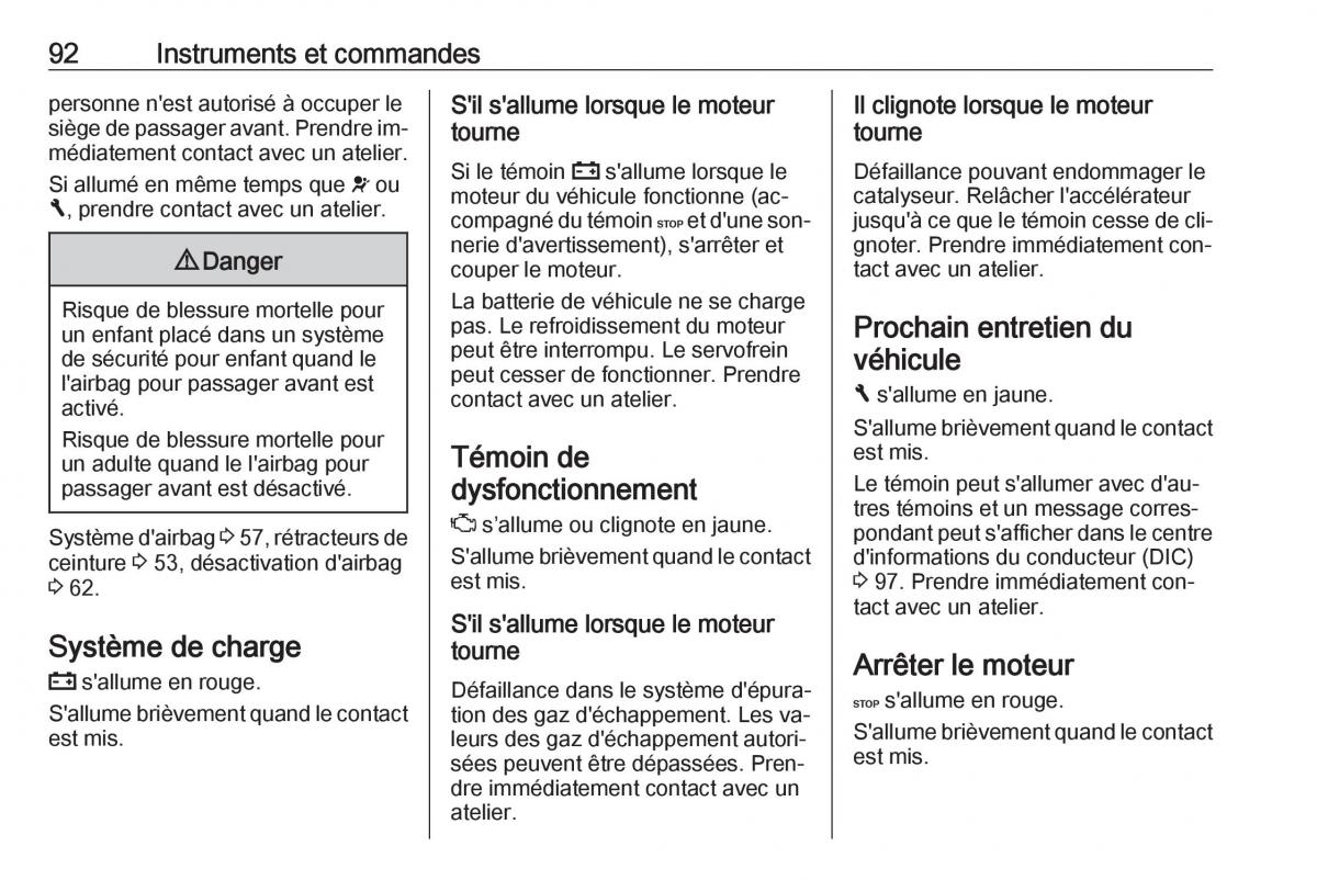 Opel Vivaro II 2 manuel du proprietaire / page 94