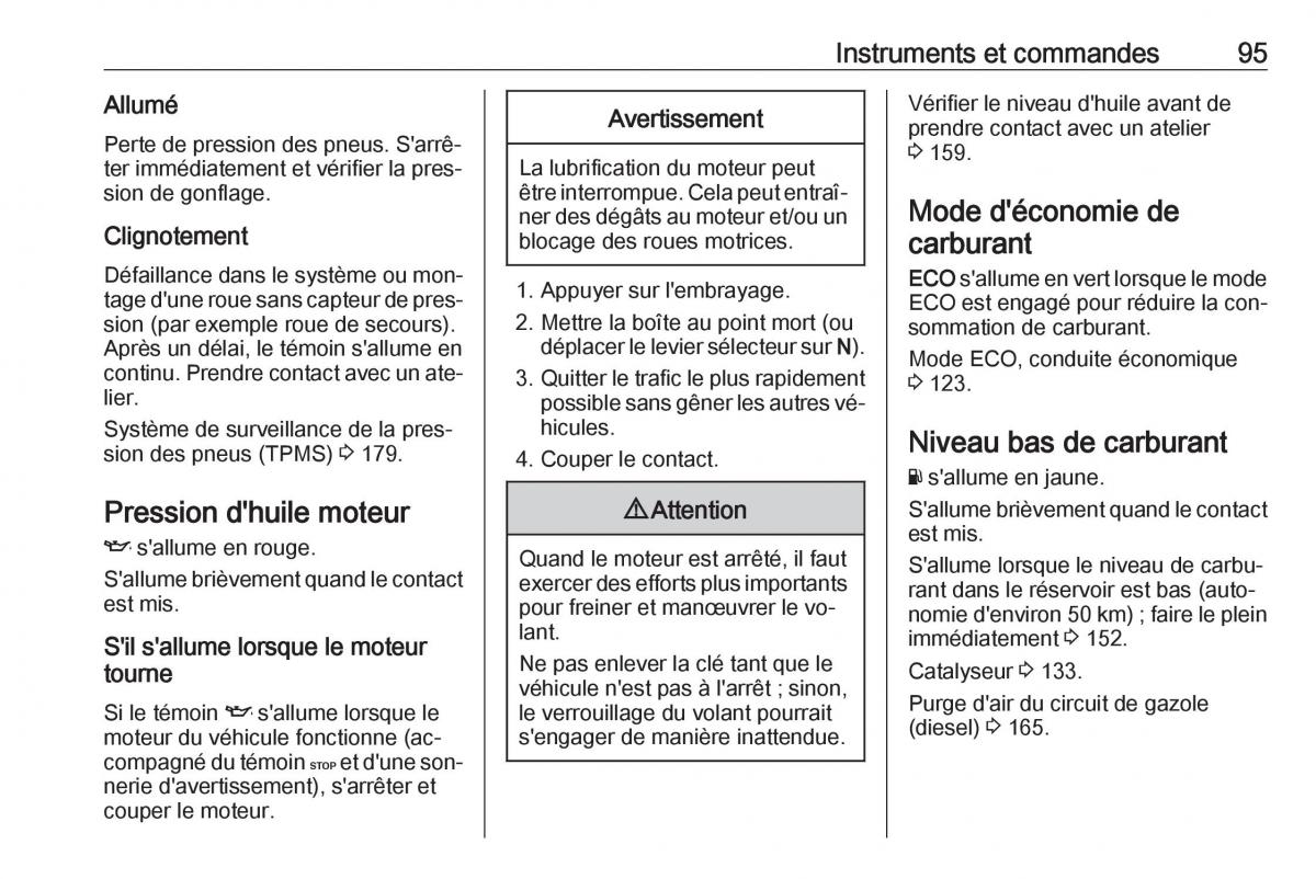 Opel Vivaro II 2 manuel du proprietaire / page 97