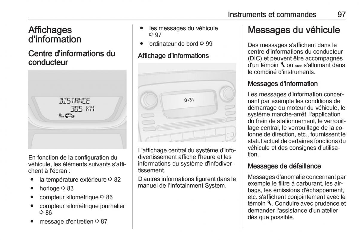 Opel Vivaro II 2 manuel du proprietaire / page 99