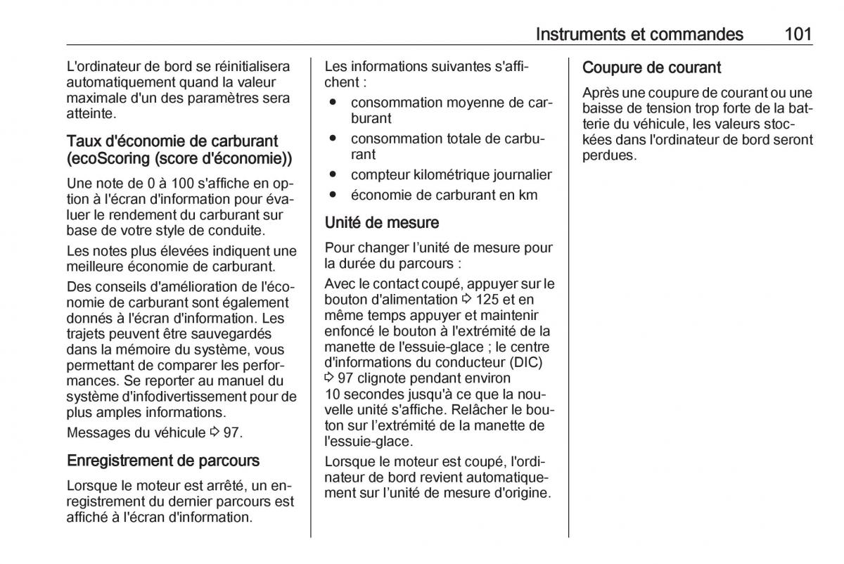 Opel Vivaro II 2 manuel du proprietaire / page 103