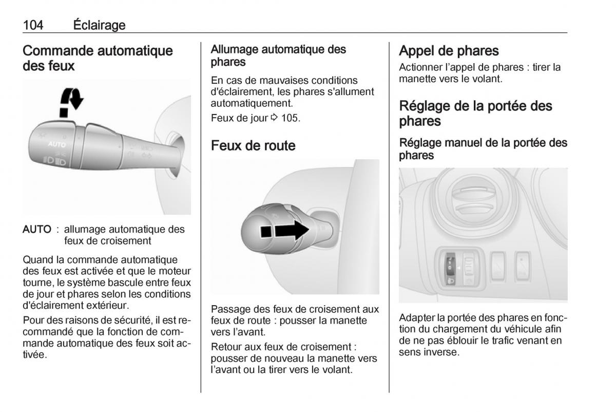 Opel Vivaro II 2 manuel du proprietaire / page 106